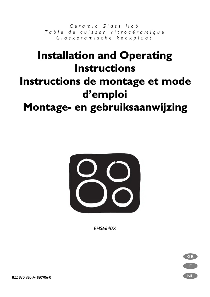 Page n°1 - Manuel utilisateur Electrolux EHS6640