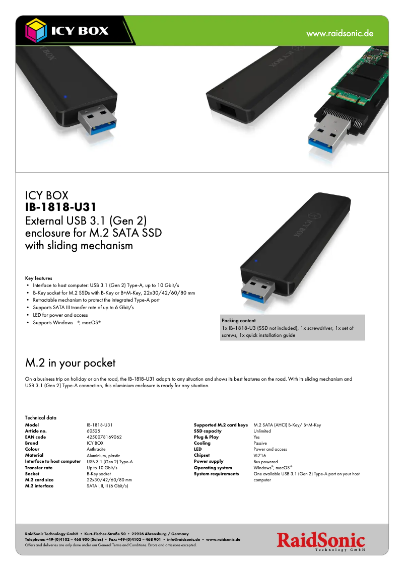 Image de la première page du manuel de l'appareil IB-1818-U31