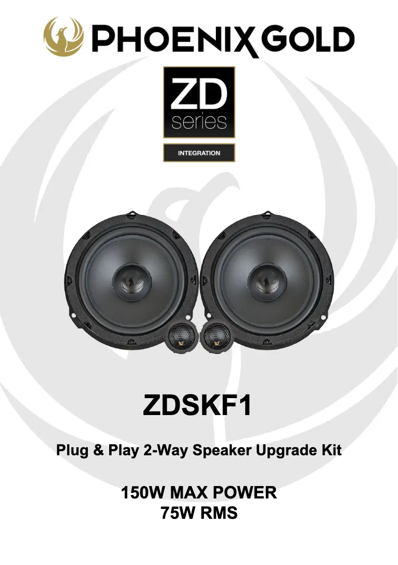 Page 1 de la notice Manuel utilisateur Phoenix Gold ZDSKF1