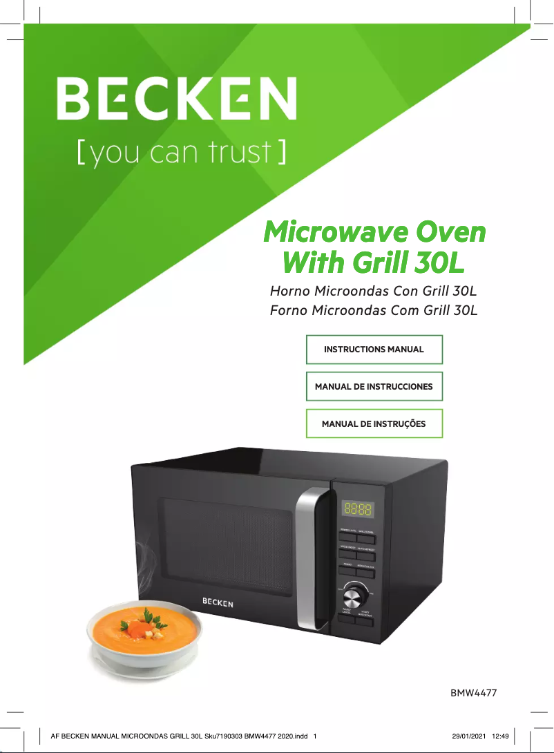 Page 1 de la notice Manuel utilisateur Becken BMW4477