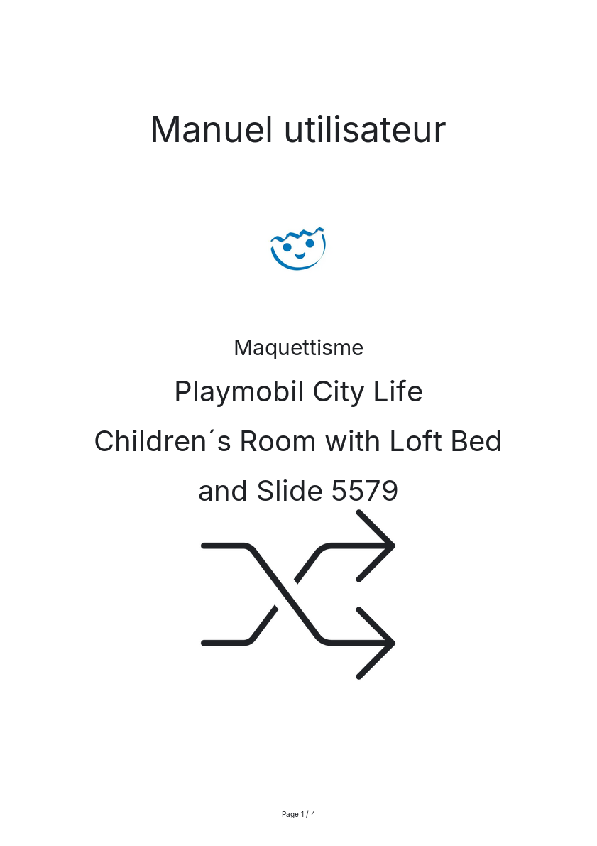 Page n°1 - Manuel utilisateur Playmobil City Life Children´s Room with Loft Bed and Slide 5579