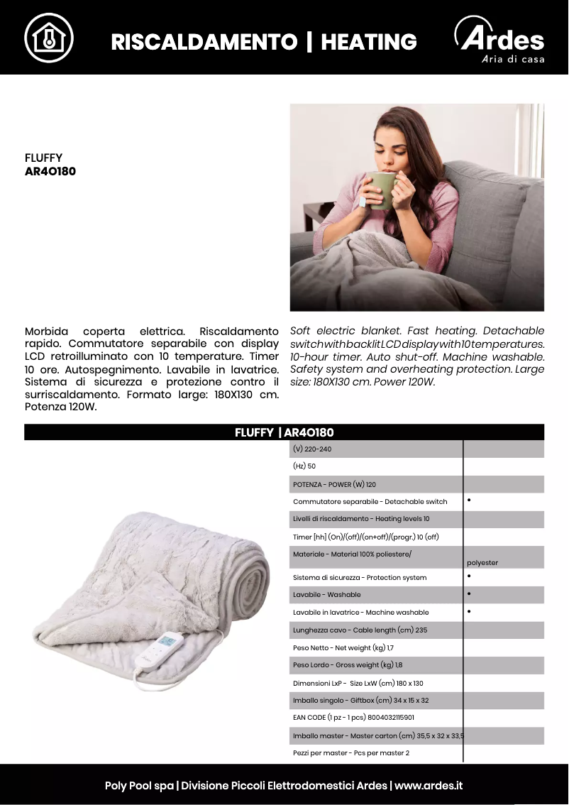 Page n°1 - Fiche technique Ardes AR4O180