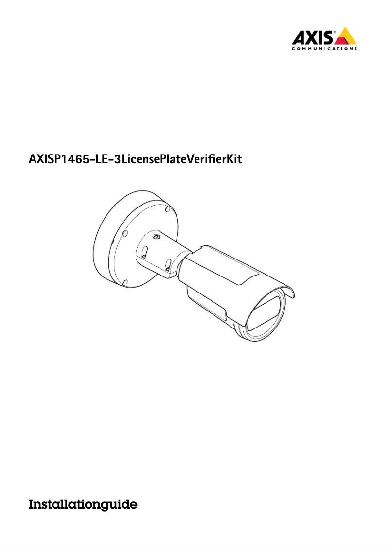 Page 1 de la notice Manuel utilisateur Axis P1465-LE-3