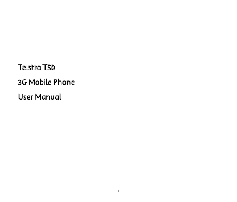 Page n°1 - Manuel utilisateur ZTE Telstra T50