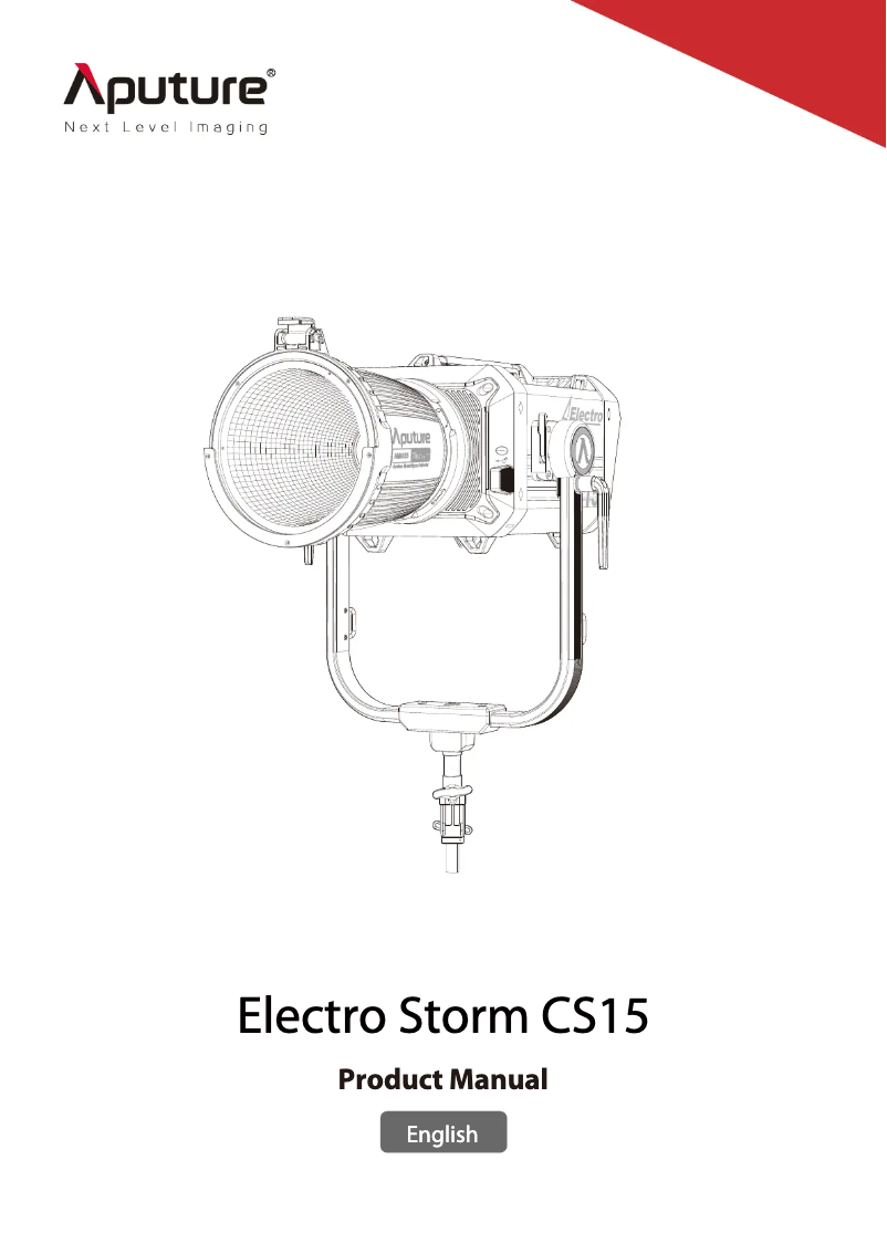 Page 1 de la notice Manuel utilisateur Aputure Electro Storm CS15