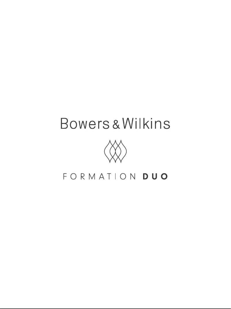 Page 1 de la notice Manuel utilisateur Bowers & Wilkins Formation Duo