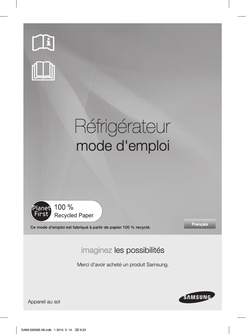 Page n°1 - Manuel utilisateur Samsung RT5985ATBEF
