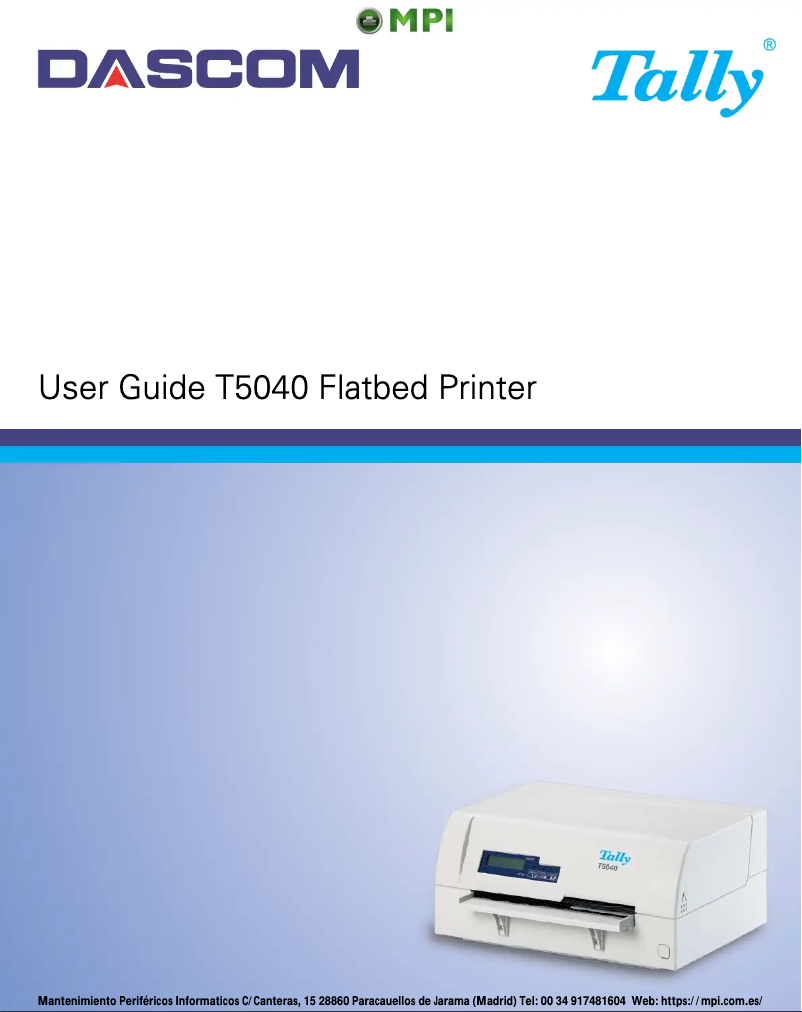 Page 1 de la notice Manuel utilisateur Dascom Tally T5040