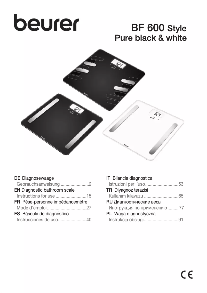 Image de la première page du manuel de l'appareil BF 600