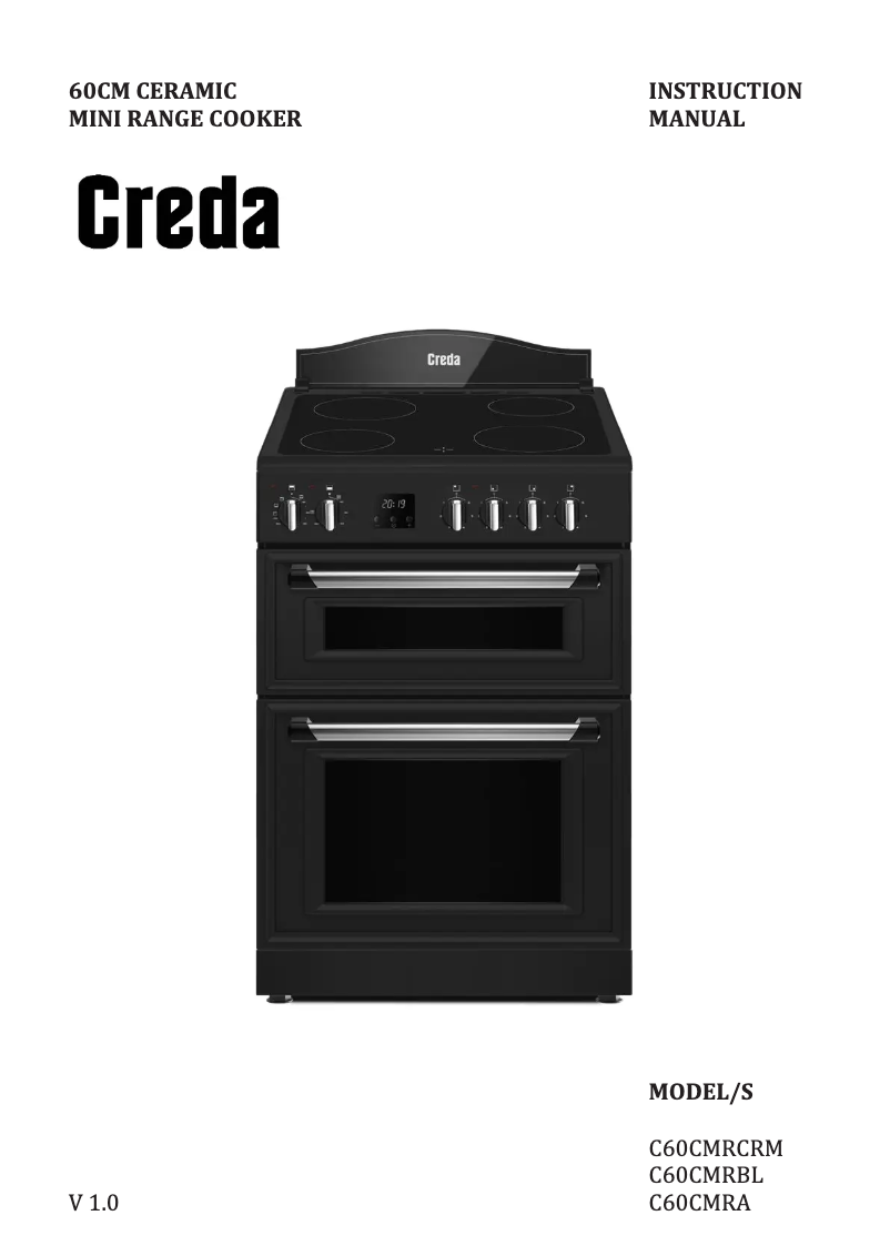 Image de la première page du manuel de l'appareil C60CMRBL