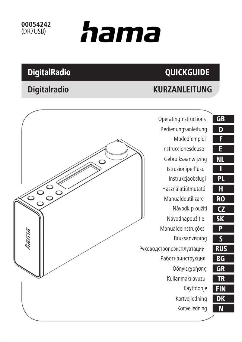Image de la première page du manuel de l'appareil DR7USB