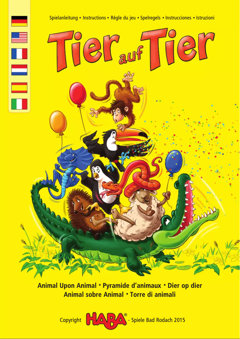 First page image of the manual for Tier auf Tier Jubiläumsedition