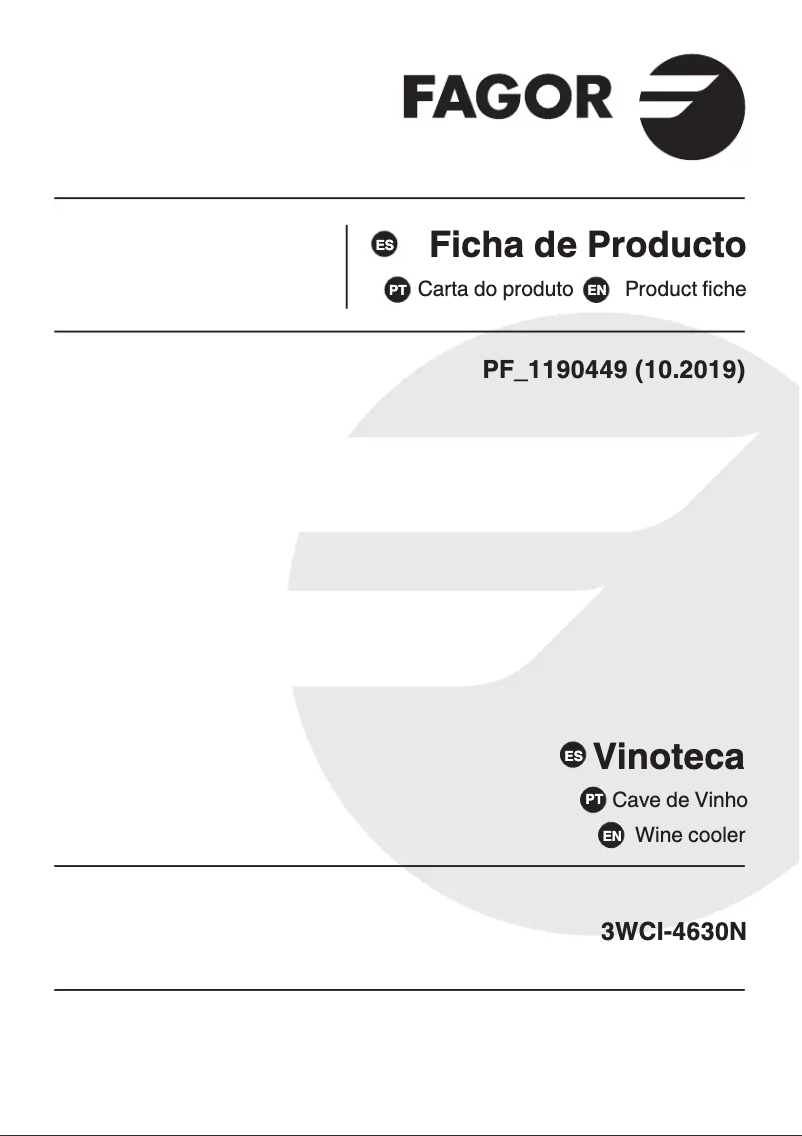 Page n°1 - Fiche technique Fagor 3WCI-4630N