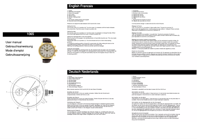 Page 1 de la notice Manuel utilisateur Davis 1065