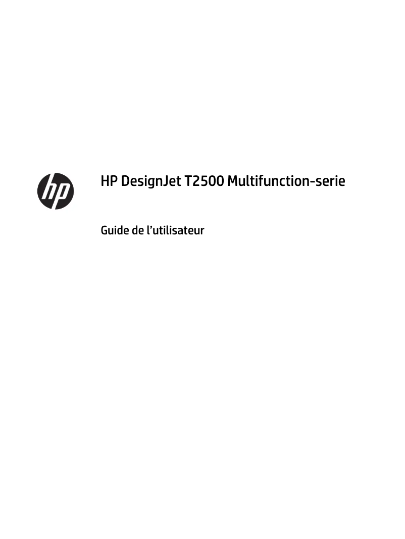 Page 1 de la notice Manuel utilisateur HP DesignJet T2530