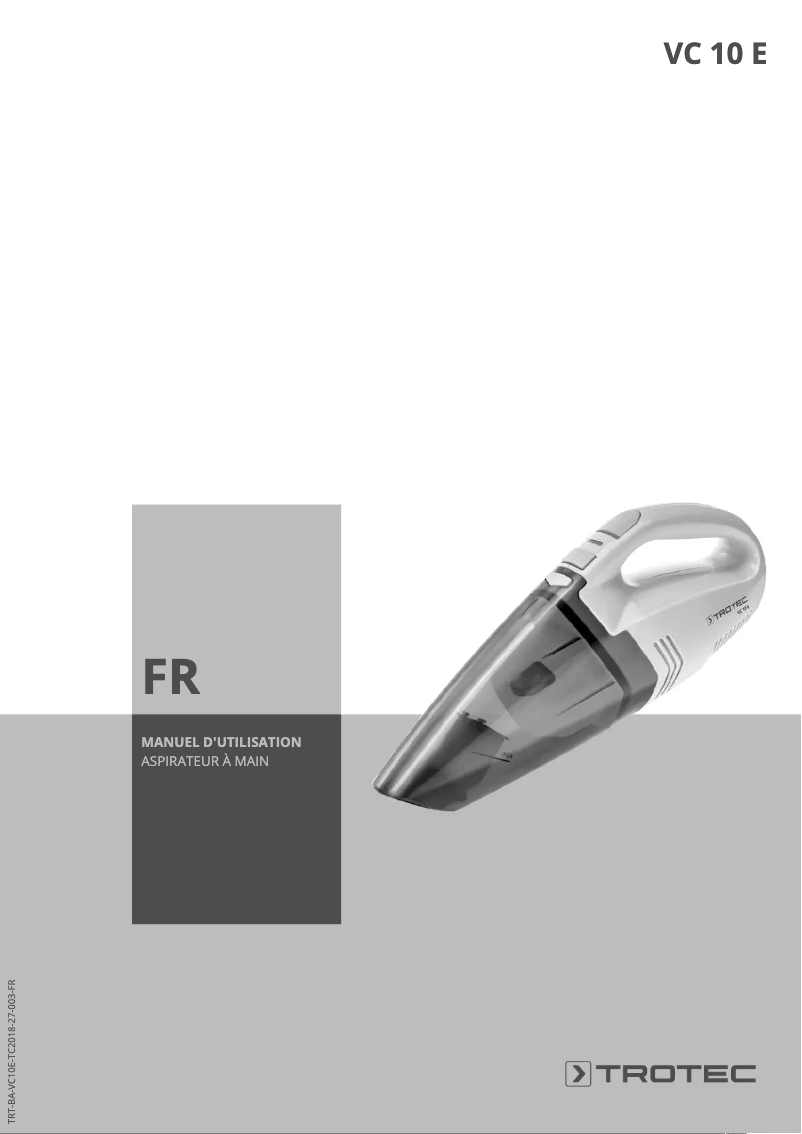 Página 1 del manual Manual de usuario Trotec VC 10 E