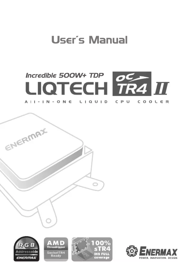 Image de la première page du manuel de l'appareil Liqtech TR4 II 240 ELC-LTTRTO240