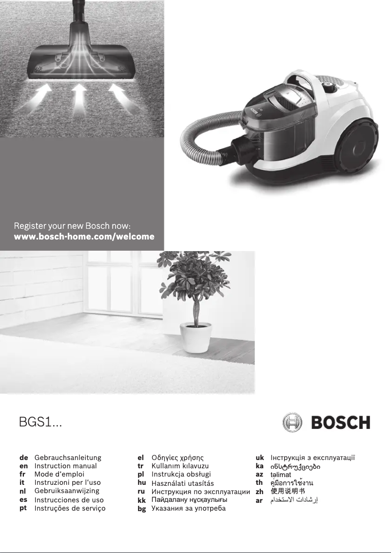 Page n°1 - Manuel utilisateur Bosch BGC1U300