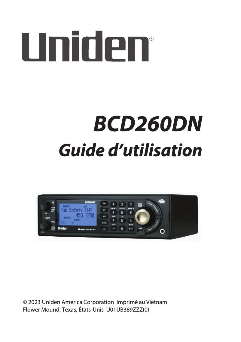 Image de la première page du manuel de l'appareil BCD260DN