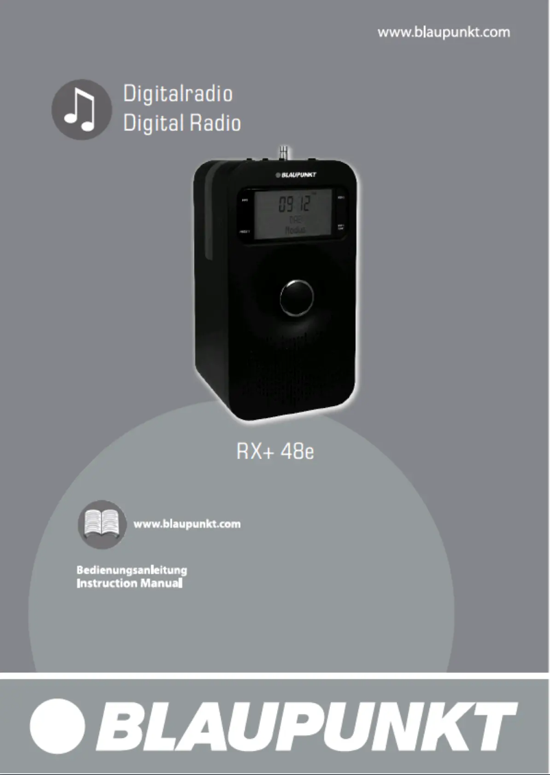 Page 1 de la notice Manuel utilisateur Blaupunkt RX+ 48e