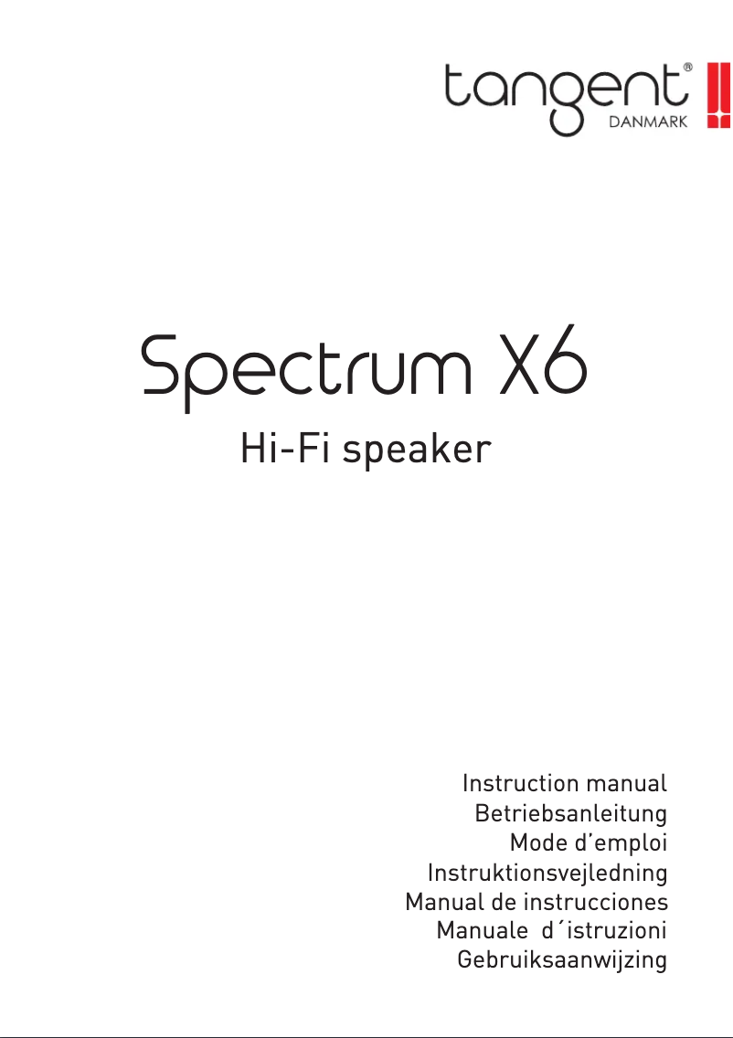 Image de la première page du manuel de l'appareil Spectrum X6