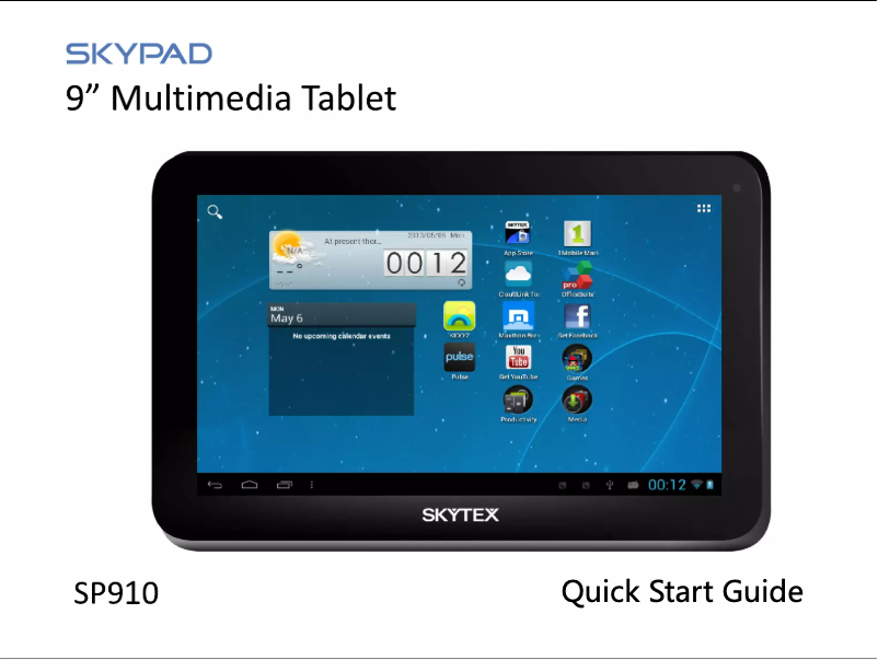 Page n°1 - Manuel utilisateur Skytex Skypad SP910