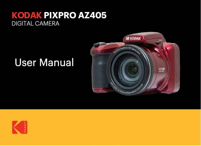 Page 1 de la notice Manuel utilisateur Kodak PixPro AZ405