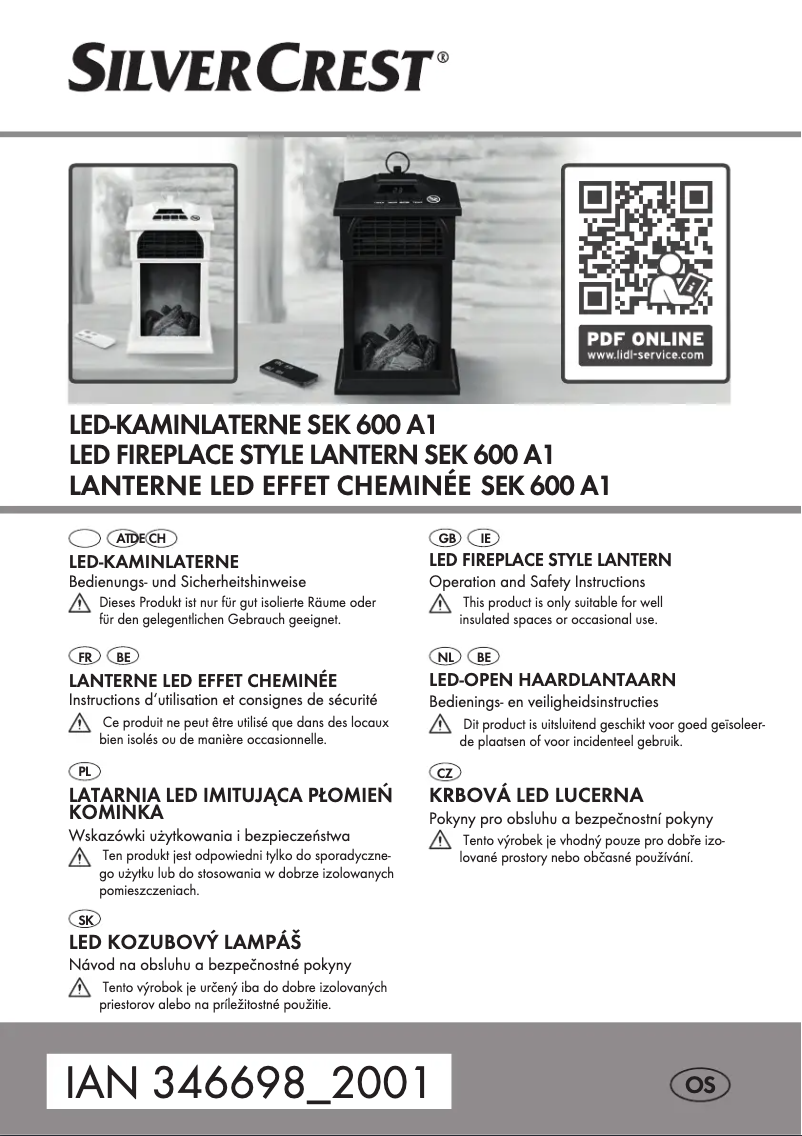 Page 1 de la notice Manuel utilisateur SilverCrest SEK 600 A1