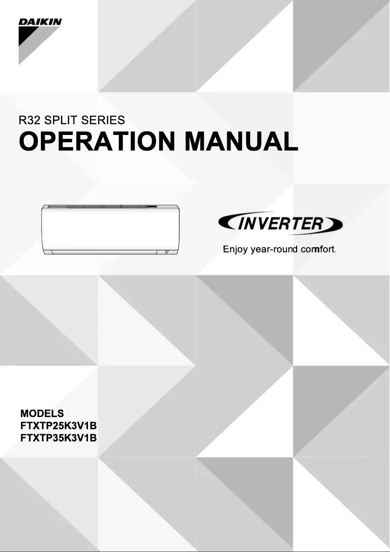 Imagen de la primera página del manual del dispositivo FTXTP25K3V1B