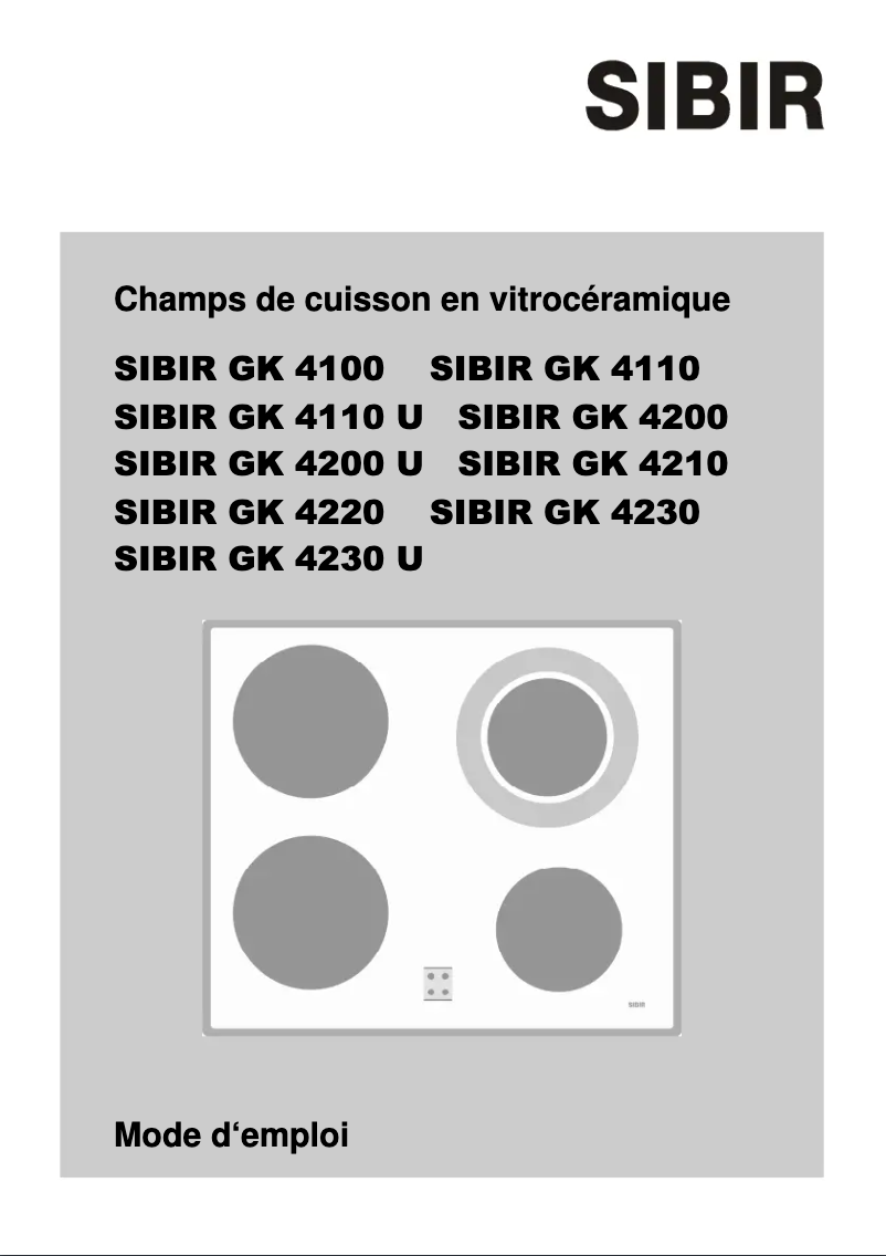 Image de la première page du manuel de l'appareil GK 4210