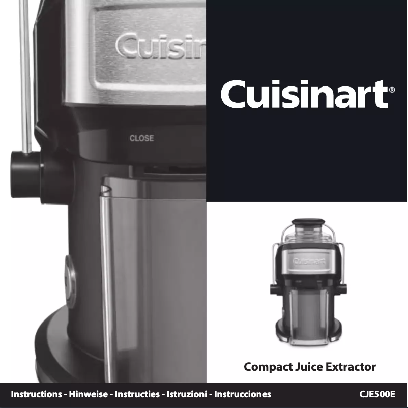 Page 1 de la notice Manuel utilisateur Cuisinart CJE500E