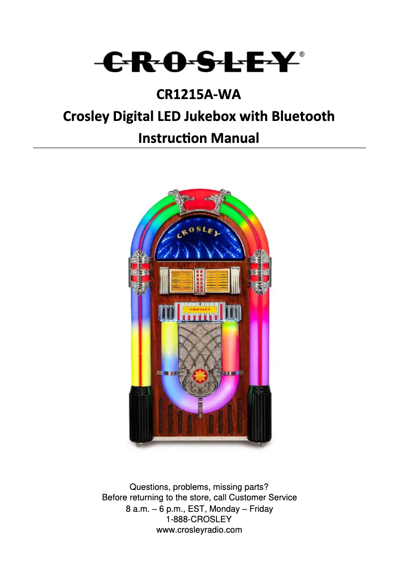 Page 1 de la notice Manuel utilisateur Crosley CR1215A