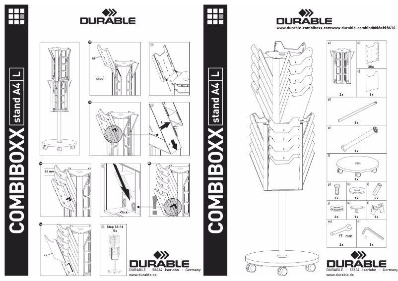 Page 1 de la notice Manuel utilisateur Durable COMBIBOXX stand A4 L