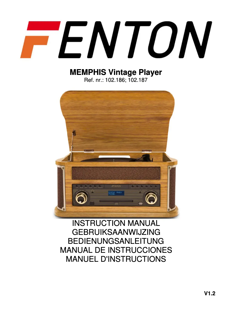 Page n°1 - Manuel utilisateur Fenton Memphis