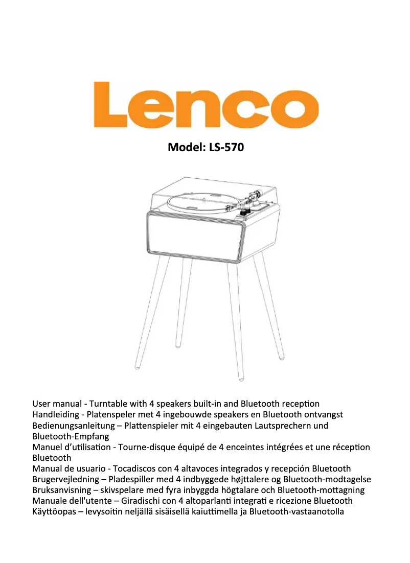 Page 1 de la notice Manuel utilisateur Lenco LS-570