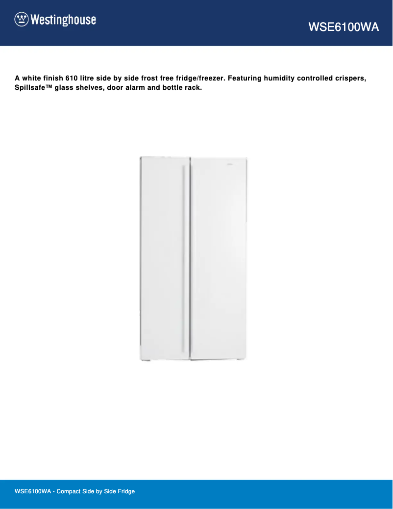 Image de la première page du manuel de l'appareil WSE6100WA