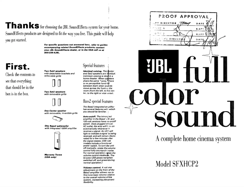 Image de la première page du manuel de l'appareil SFXHCP2