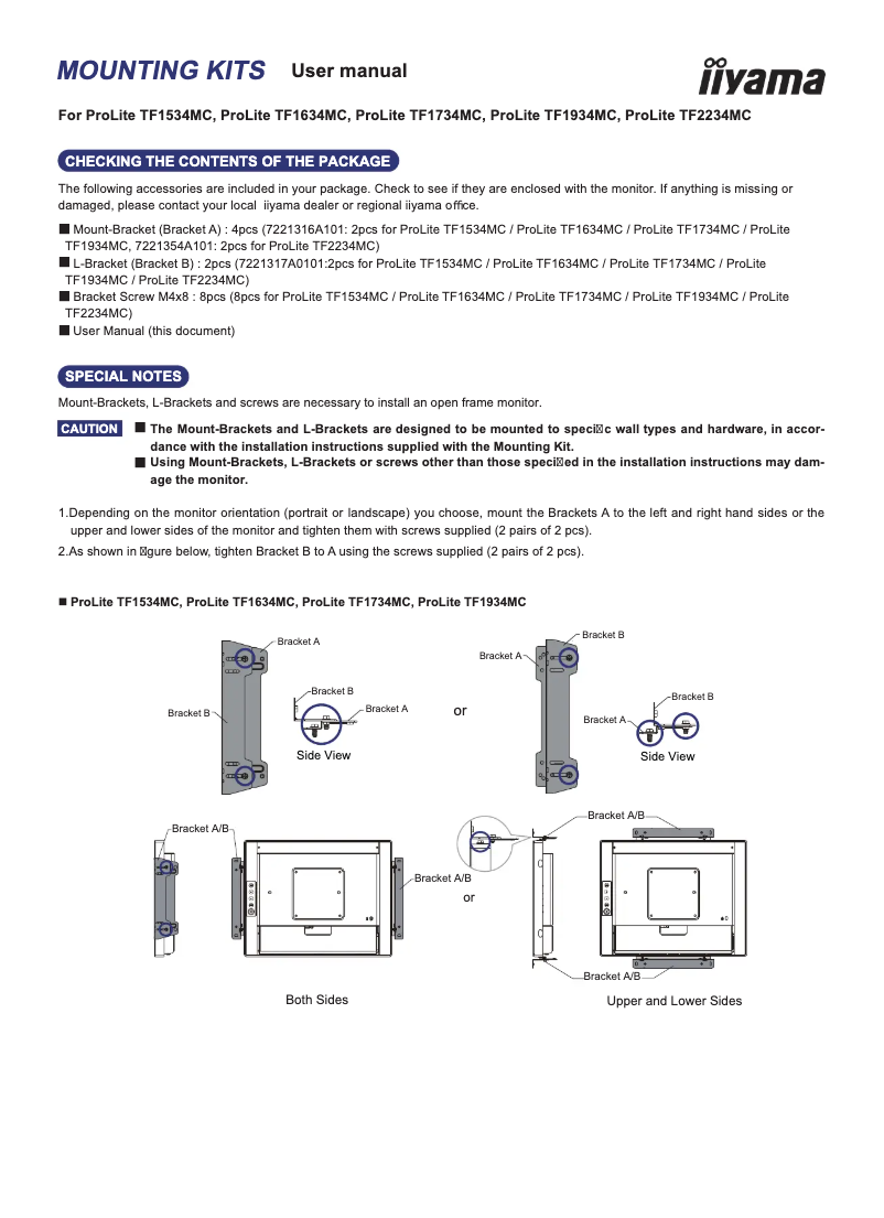 Página 1 del manual Manual de usuario Iiyama OMK1-1