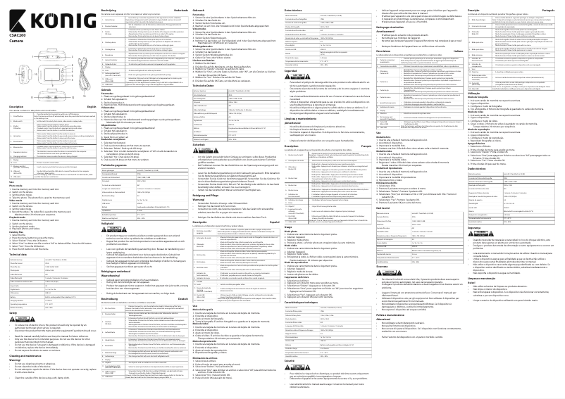 Page 1 de la notice Manuel utilisateur Konig CSAC200