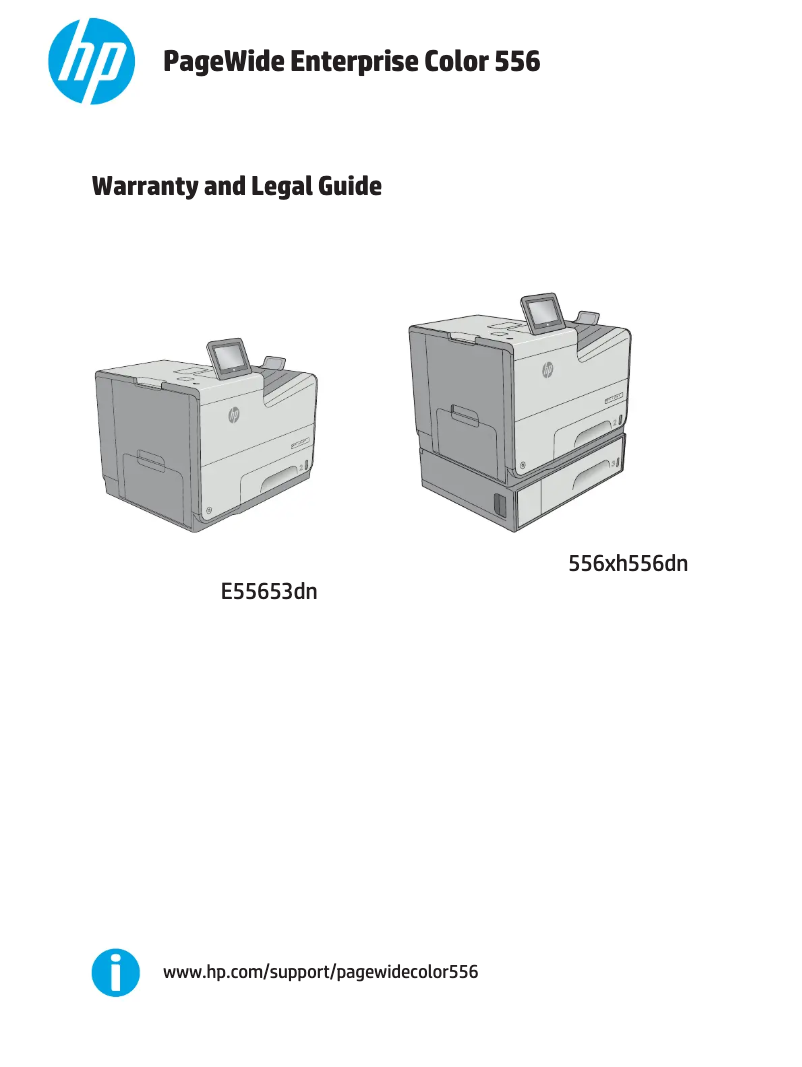 Image de la première page du manuel de l'appareil PageWide Enterprise Color 556