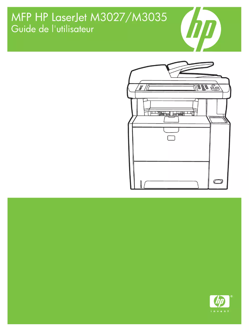 Page n°1 - Manuel utilisateur HP LaserJet M3027