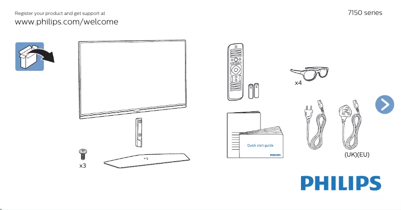 Image de la première page du manuel de l'appareil 7000 series 43PUS7150
