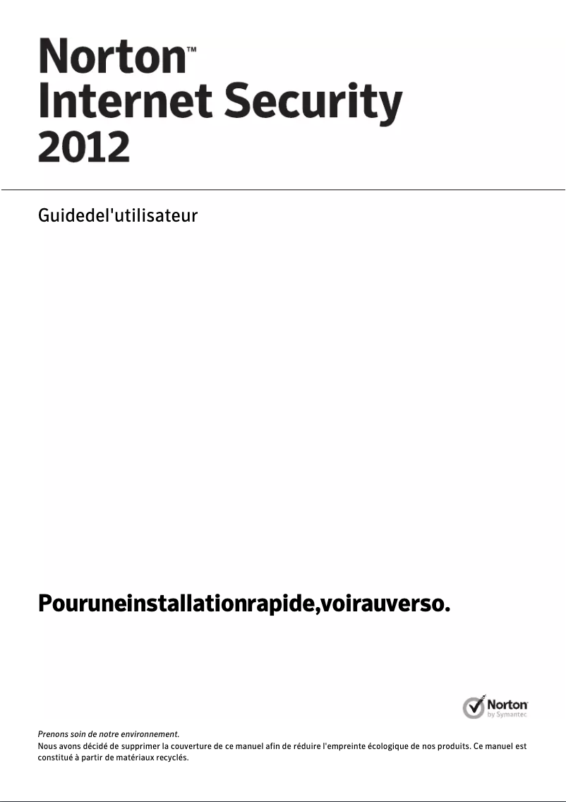 Page n°1 - Manuel utilisateur Symantec Internet Security 2012