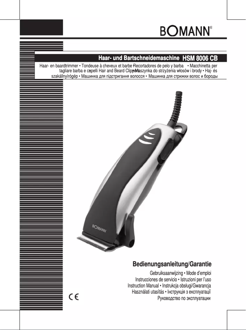 Image de la première page du manuel de l'appareil HSM 8006 CB