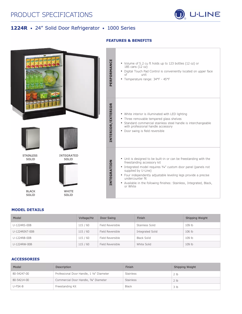 Image de la première page du manuel de l'appareil U-1224RW-00B