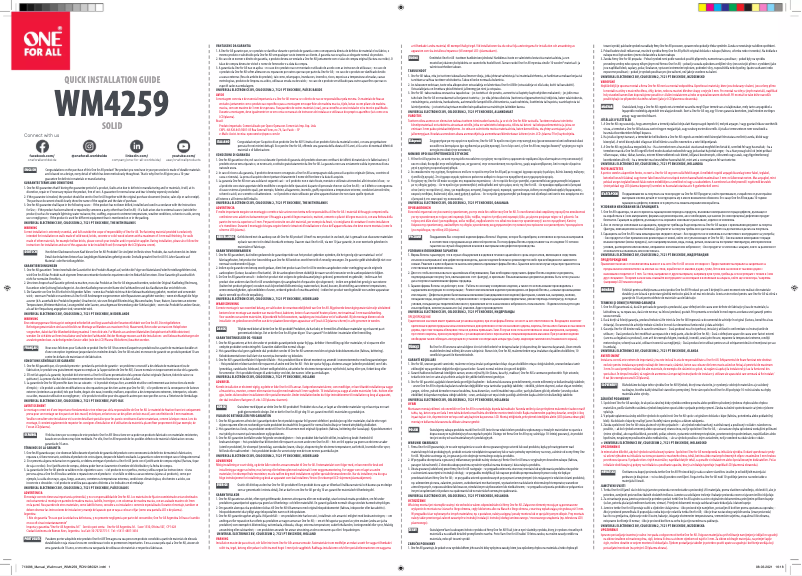 Page 1 de la notice Manuel utilisateur One for all WM 4259