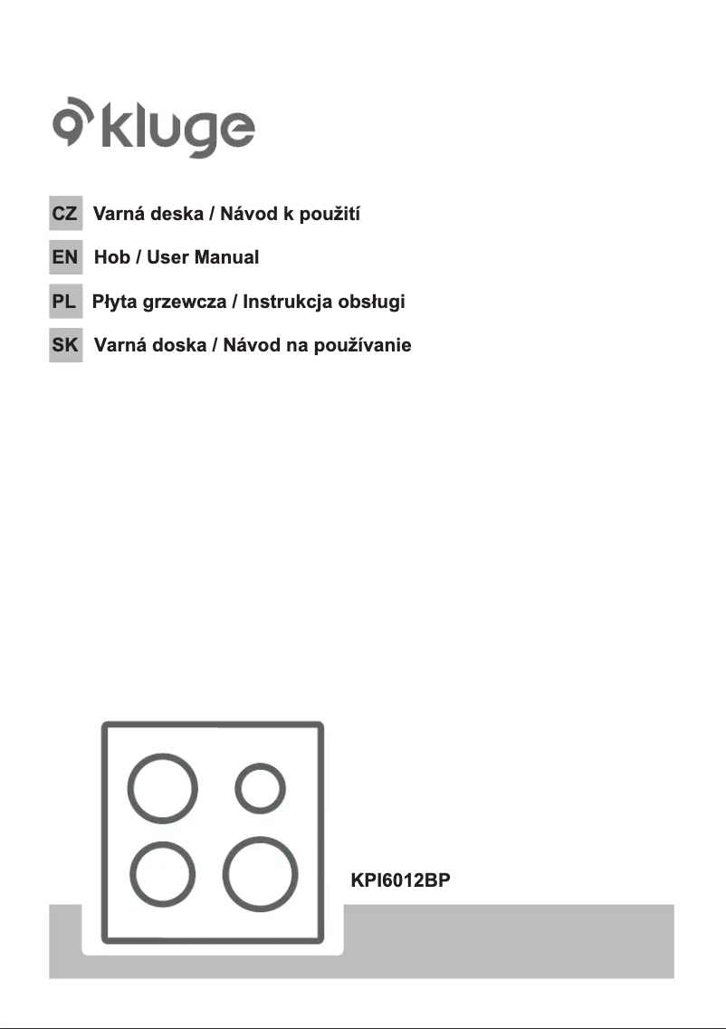 Image de la première page du manuel de l'appareil KPI6012BP