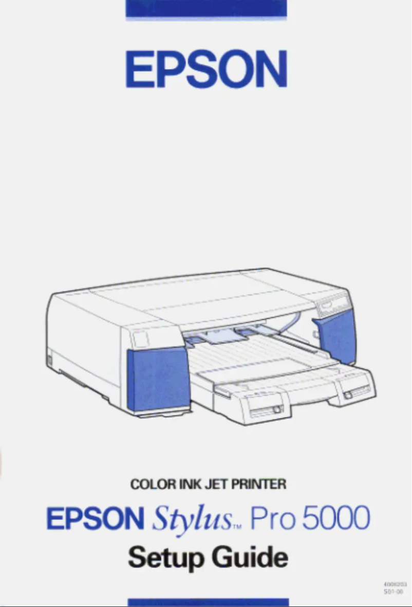 Imagen de la primera página del manual del dispositivo Stylus Pro 5000