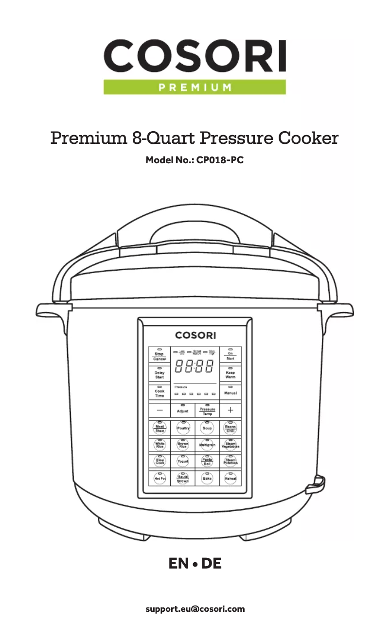 Page 1 de la notice Manuel utilisateur Cosori CP018-PC
