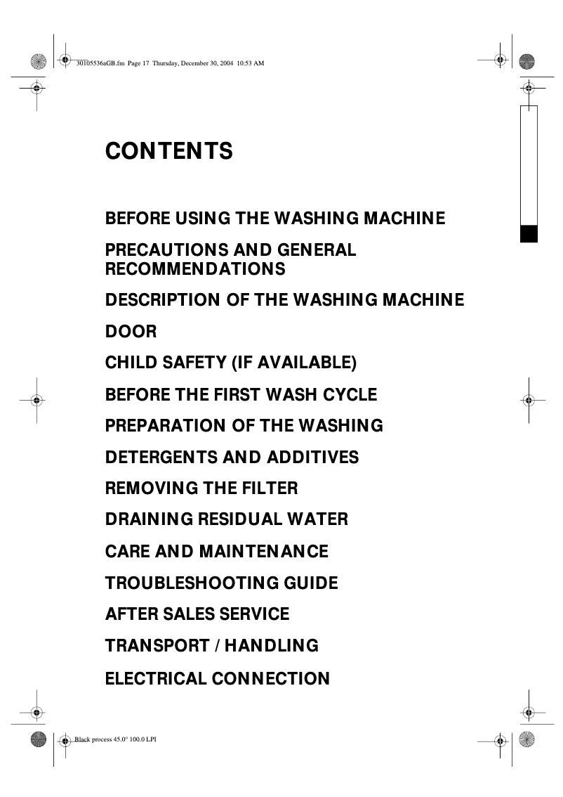 Image de la première page du manuel de l'appareil Sealine 1200